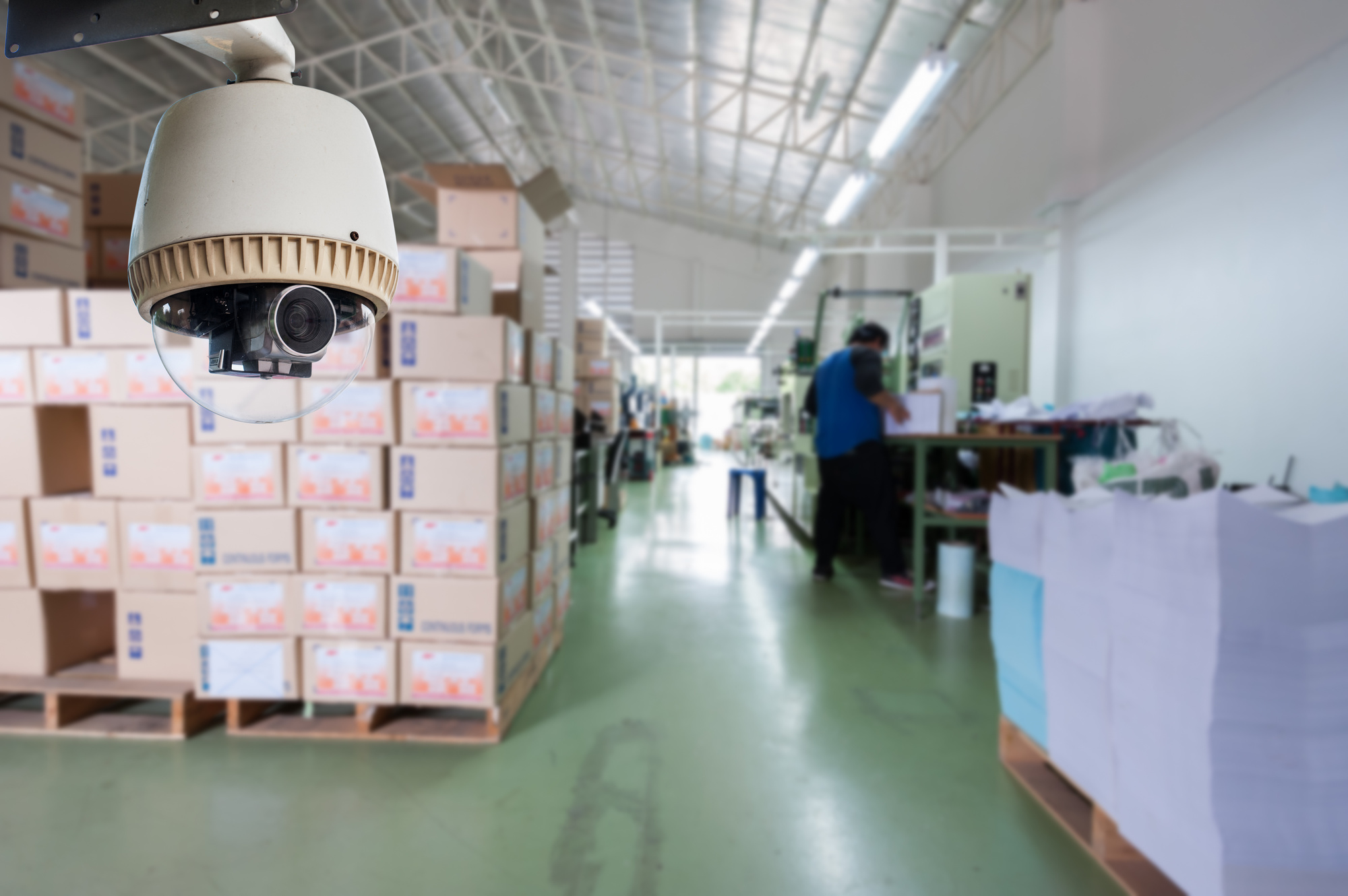 Security Camera on a Manufacturing Plant